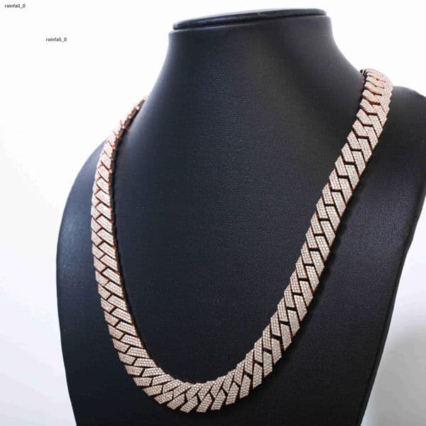 925 Sterling Silver Custom Hip Hop Chains for Men Mens Moissanite Link Cuban Chain Necklace