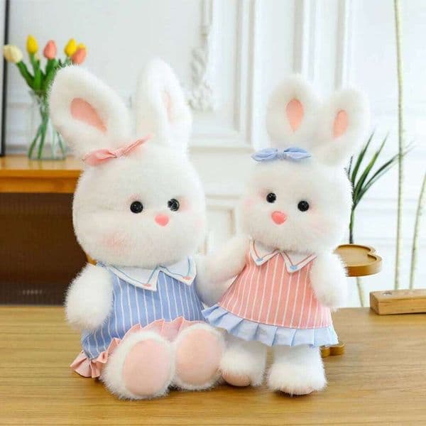 1pc 35cm/13.77in New Fashion Nini Rabbit Plush Toy Cute Bunny Ragdoll Pillow Doll Kids Gifts W260306