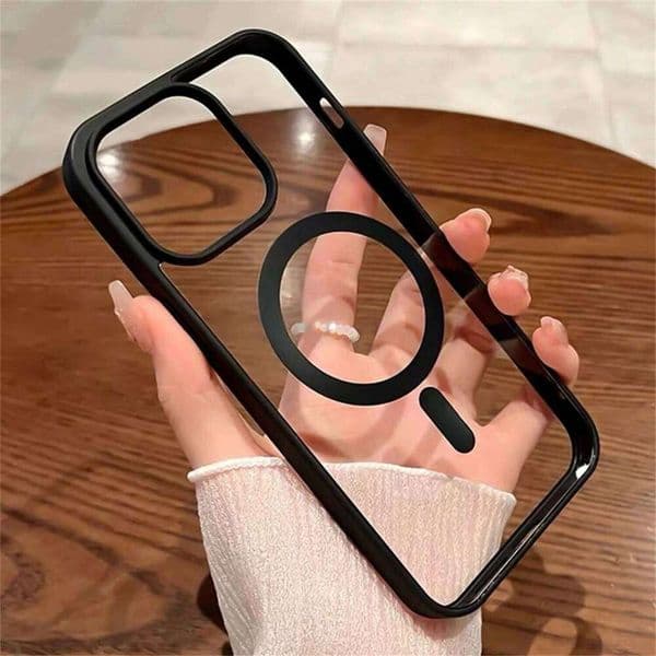 Shockproof For Wireless Charge Case for iPhone 16 15 14 Plus 13 12 Mini 11 Pro XR XS Clear Magnetic Bumper Cover H260305