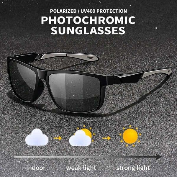 Photochromic Polarized Sports Vintage Sunglasses Men Women Fishing Cycling Driving Mountaineering Chameleon Sun Glasses UV400 Z260306