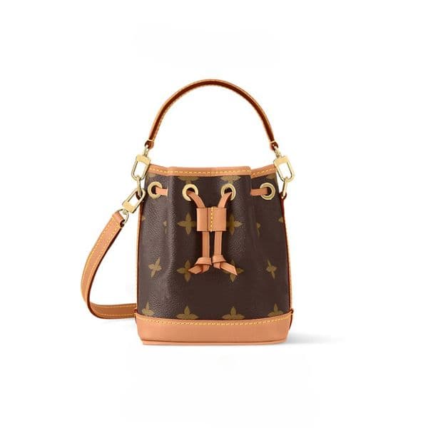 2026 Classic Monogram Shoulder Bag, Mini Drawstring Bucket Crossbody Purse, Fashion Versatile Handheld Tote, Women's Everyday Style Designer Bag -2