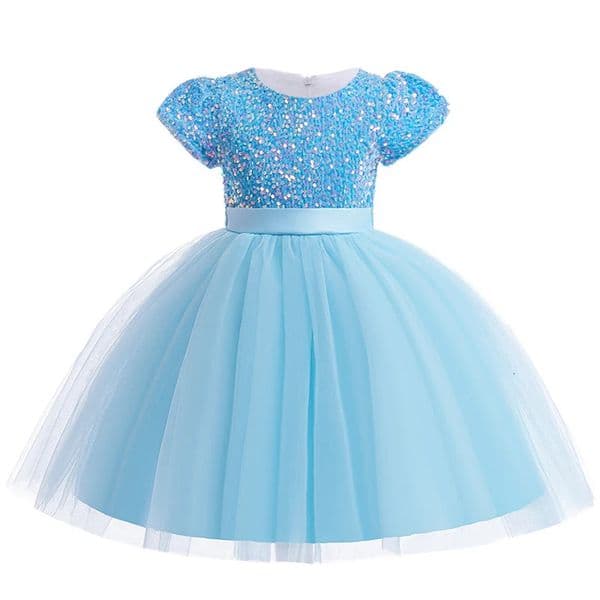 Sequin Girls Princess Party Dress Flower Kids Fluffy Wedding Dresses Children Birthday Formal Gown For Girl Evening Vestidos 260304