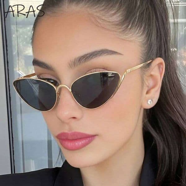 Vintage Punk Cat Eye Sunglasses Women 2025 Luxury Brand UV400 Outdoor Sunglass Trendy Frame Eyewear For Lady Sexy Shades Z260306