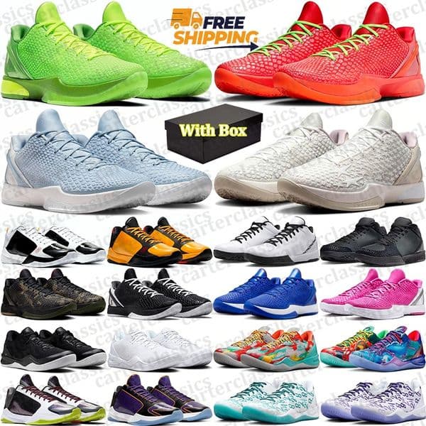 Free Shipping With Box Designer kobeshoes kobes6s 5 6 8 Grinches Mamba Grinch protro Basketball Shoes sneakers for 5s 6s Mambacita 8s mens womens 8s trainers top