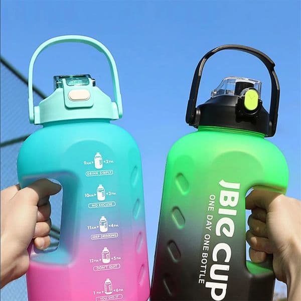 3 Liter Sports Water Bottle With Handle Large Capacity Fitness With Scale Gradient Kettle Outdoor Plastic Portable Water Bottle 260306