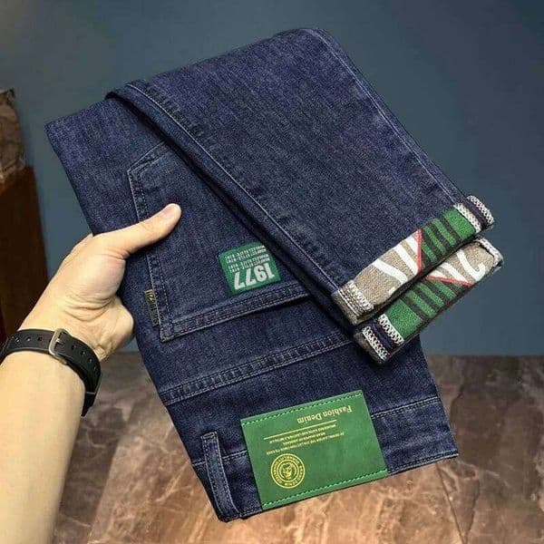 Men's Light Stretch Slim Jeans Personalized Design All Quality Cotton Breathable Comfortable Standard Version High Thin H260306