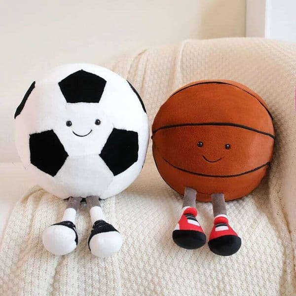 Creative Basketball Funny Soccer Football Plush Pillow Children's Bed Room Decoration Accessories Soft Stuffed Toy W260306