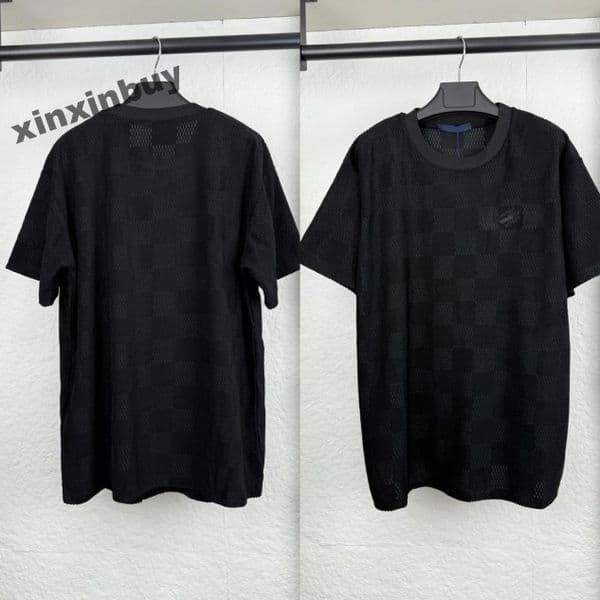 xinxinbuy Men designer Tee t shirt 2026 1854 checkerboard Towel fabric letter embroidery short sleeve women white red gray black green XS-3XL
