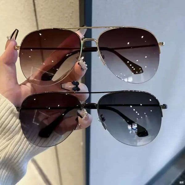 2024 New Fashion Gradient Lens Pilot Sunglasses Vintage Cycling Driving Shades Sun Glasses Unisex UV400 Protection Eyewear Z260306