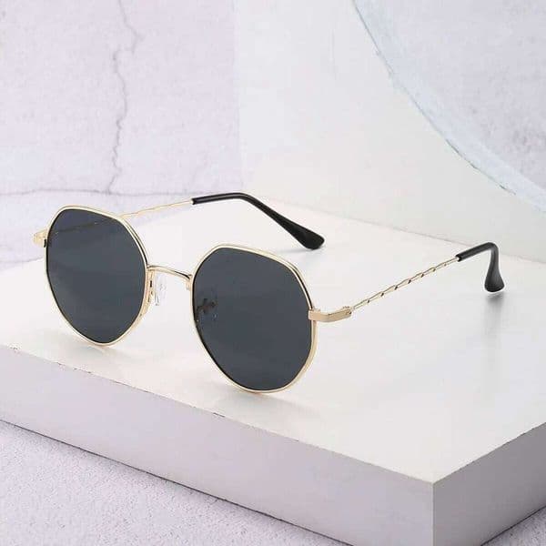 Polygon Metal Vintage Frame For Sunglasses Men Luxury Brand Design Sun Glasses Women Mirror Gafas De Sol Uv400 Z260307