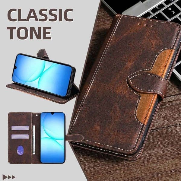Business Leather Flip Case for Ultra Plus S25 FE Edge Galaxy A17 A07 A56 A36 A26 A16 A06 Cover H260305