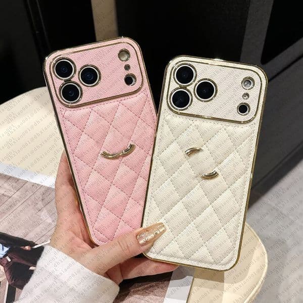 For iPhone 17 Pro Max Phone Case Designer iPhone Case iPhone 16 Pro Max 15 14 13 12 15 Plus 16 Plus 17 AIR Phonecases Card Holder Fashion Quilted Leather Wallet Case Orange