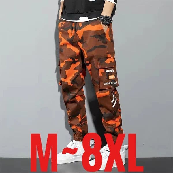 Korean Fashion Style Casual Pants Men Cotton Cargo Trousers Male Plus Size Camouflage Streetwear Y2K Harem Jogger Camo Trend 260304