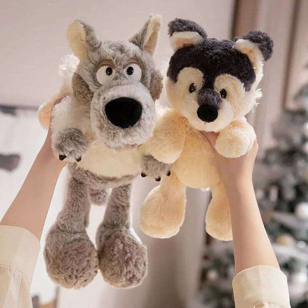 Cute Plush Toy Wolf in Sheep's Clothing Hat-Wearing Penguin Adorable Gorilla Husky Stuffed Animals for Kids Teens Animal Lovers W260306