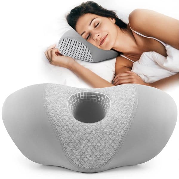 Ear Piercing Pillow for Side Sleepers with an Ear Hole for CNH Ear Pain Ear Inflammation Pressure Sores Ear Guard Pillow 260306