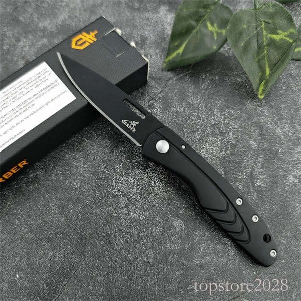 GB Pocket Gear STL Folding Drop Point Blade Knife All Steel Handle Tactical Outdoor pocket knife Hunting Knives Rescue Survival Portable Multifunction EDC Tools