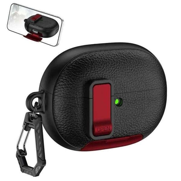 For FreeBuds Pro 5 FreeClip2 PU Leather Case with Phone Stand Switch Lock Headphones Cover Shockproof Protective Sleeve 26Y0309