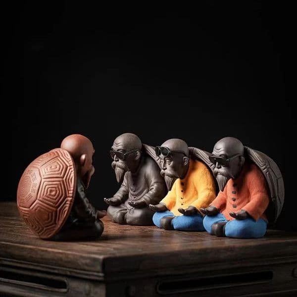 Ceramic Turtle Old Man Tea Drip Tea Pet Decoration Purple Sand Cute Character Decoration Tea Room Art Tea Ceremony Accessories 260227