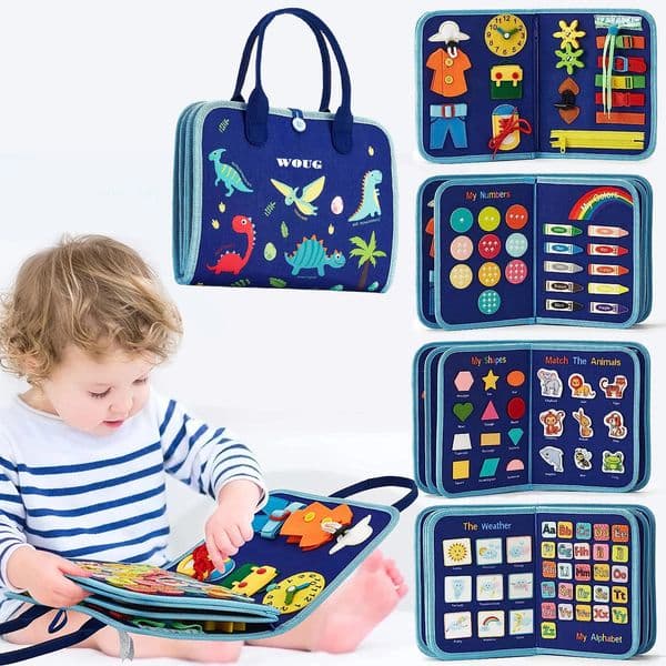 Montessori Toys Busy Board Toddler Sensory Activity Developing Board for Motor Skills Educational Travel Activity Toys 260305