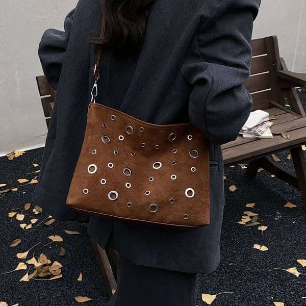 Fashionable Light Retro Underarm Versatile Single Shoulder Crossbody Bag, Trendy Frosted Bag H260309