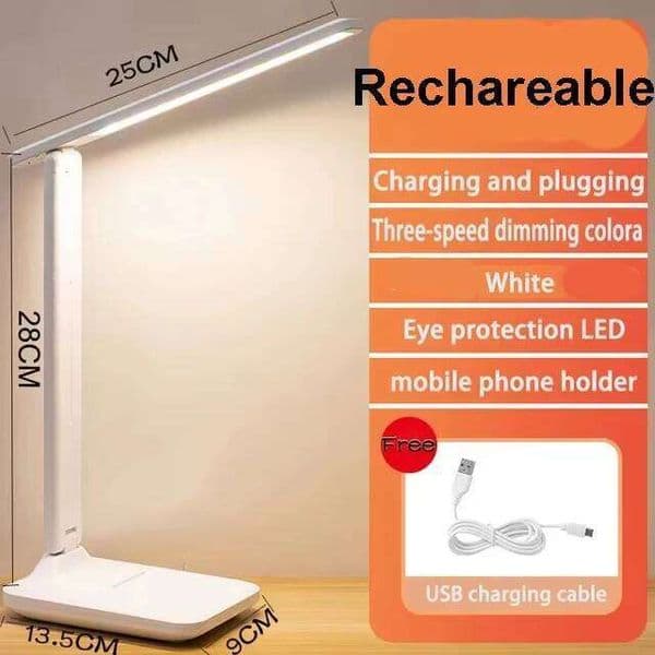 Chargeable LED Table USB Folding Stepless Dimmable Desk Lamp Touch Foldable Eye Protection Reading Night Light 26W0309
