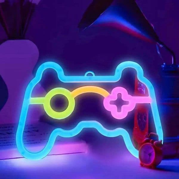 1PC USB Powered Game Controller Neon Sign LED for Gamer Room Decor, Kids Bedroom, Wall, Party, Gaming Desk Night Light 26Y0309