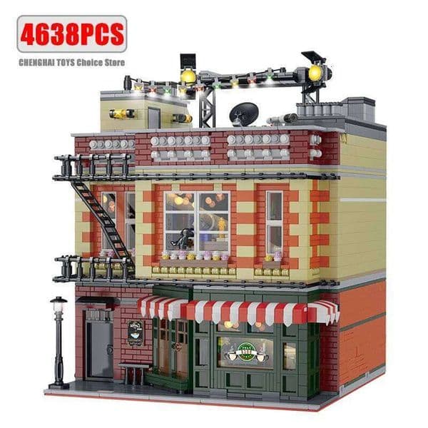 MOC-34463 Creative Expert Friends Apartment Modular Building Blocks Street View City Architecture Models Sets Kid Toys Boy Gifts C260306