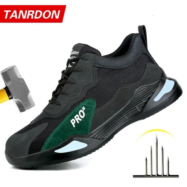 Fashion Sports Shoes Work Boots Puncture-Proof Safety Shoes Men Steel Toe Shoes Security Protective Shoes Tactical Boots 260304