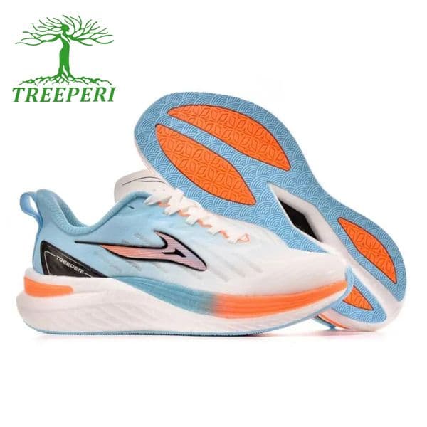 TREEPERI Running Shoes Wave Maker mens trainers sneakers womens Carbon Fibre Speed White Blue black Gree Peach Pink outdoor sports athletic trainers Size 35-45