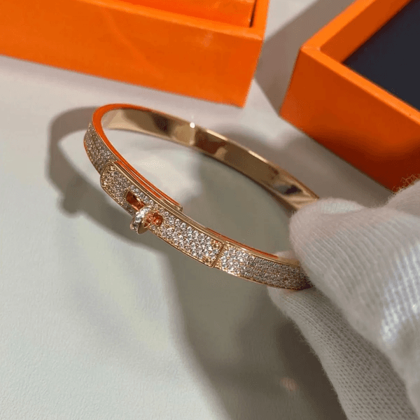 Titanium gold hoop bangle luxury designer for women and mens gift couple full diamonds fashion designer jewelry Q260519