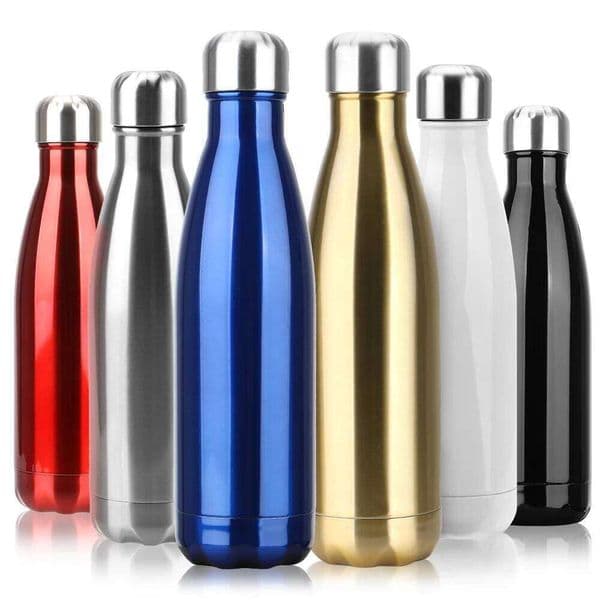 BPA Free Cola Beer Thermos Double-Wall Insulated Vacuum Flask Stainless Steel Water Bottle for Sport Bottles 500ml 26W0309