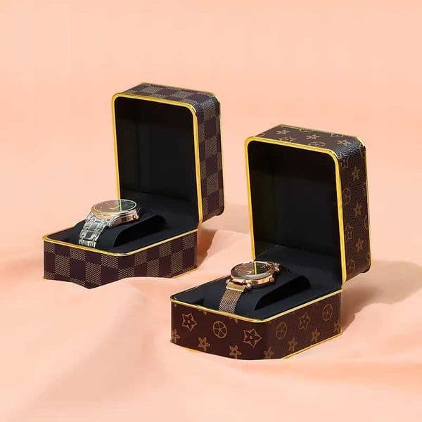High-end Watch Box Flip Cover PU Leather Watch Packaging Box Men And Women General Watch Storage Box Z260309