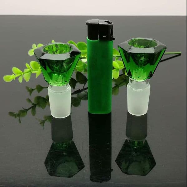 Green Diamond Glass Bubble Head Cigarette Accessories Great Pyrex Glass Oil Burner Pipe Thick oil rigs glass water pipe