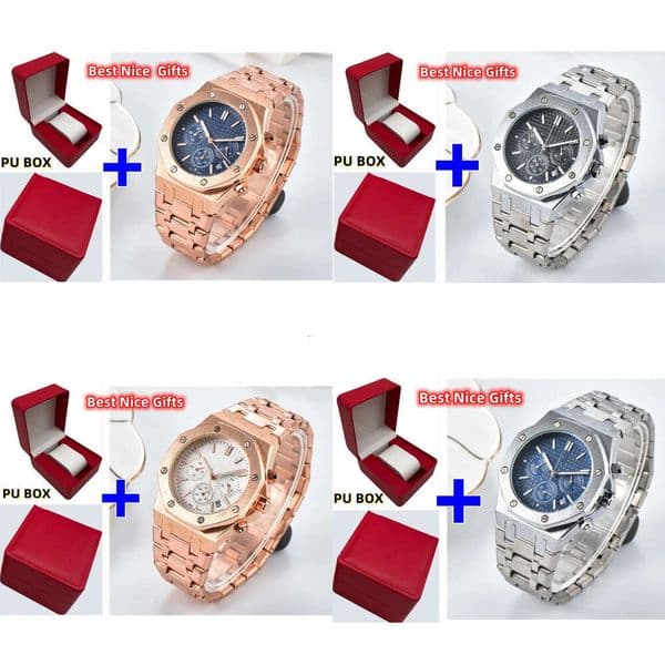 All Dials Working factory mens famous stopwatch watches full functional auto date calendar time clock diving Business Dias Ring Watch With PU Box Gifts