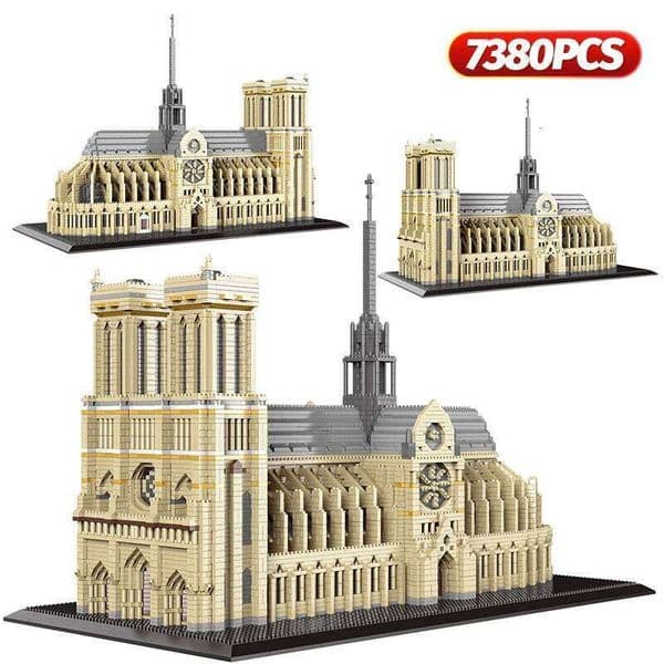 7380pcs+ Diamond Mini Notre-Dame DE Paris Model Building Blocks Church Architecture Tibet Potala Palace bricks Toys For Children C260306 thumbnail 2