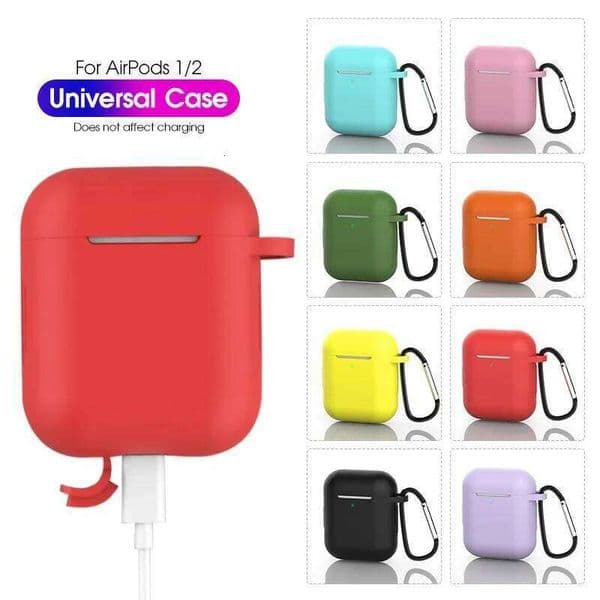 Shockproof Earphone Airpods 1/2 Wireless Headphone Cover For Air pods 2 1 Case Box Bags Silicone Funda With Hook 26Y0309
