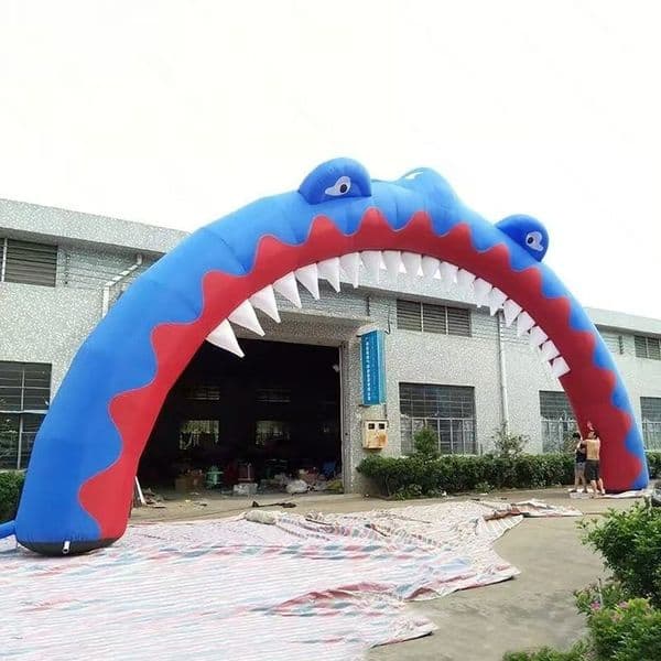 Free Shipping Inflatable Shark Arch - Perfect Summer Decor for Shopping Centers & Water Parks