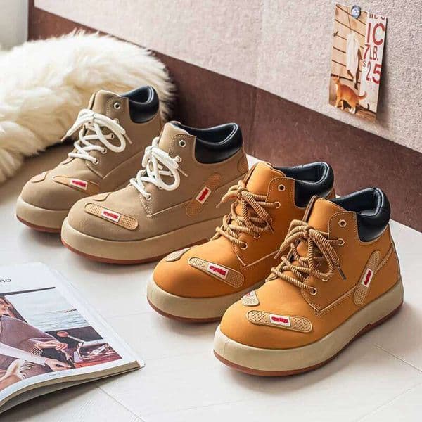 Ankle Luxury High Top Fashion Thick Soled Man Casual Shoes Quality Leather Men Walking Sneakers Designer Leisure Boots