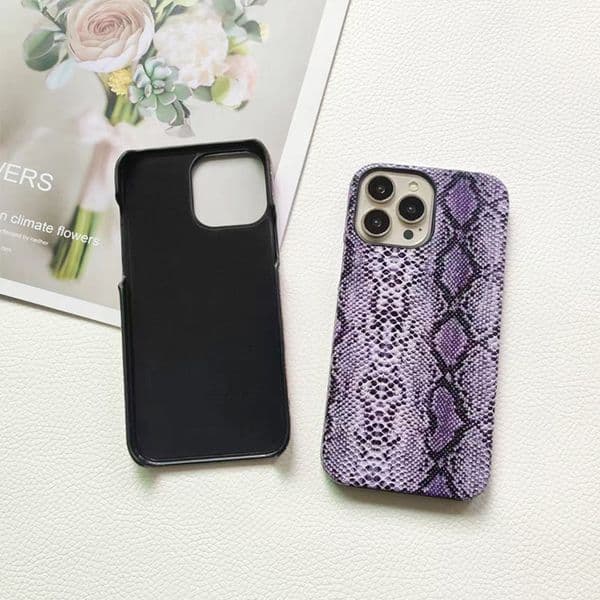 Python Texture Phone Case For Iphone 17 16 15 14 13 Pro 12 11 Max Plus 16Pro Colorful 16Promax Phone Case Half Wrap 15Pro 15Promax Cover Hard 14Pro 14Promax 12Pro Shell