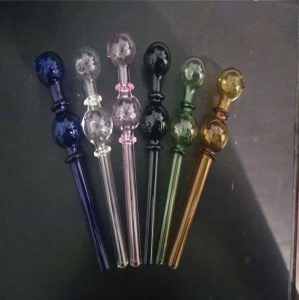 Smoking Pipes Aeecssories Glass Hookahs Bongs Colored two wheel double bubble glass direct fryer