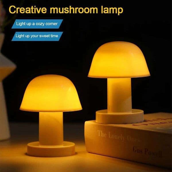 Mini Desktop Sunset Lamp Creative Battery Power Supply Mushroom Style Led Night Light for Coffee Bar Home Decor Bedroom 26W0310