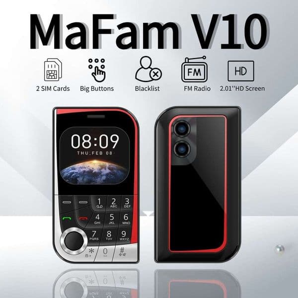 Cross-Border Hot-Selling Fashion V10 Differentiated Appearance Elderly Button Phone Dual-Sim Dual-Standby Multi-Function Card Machine Technology