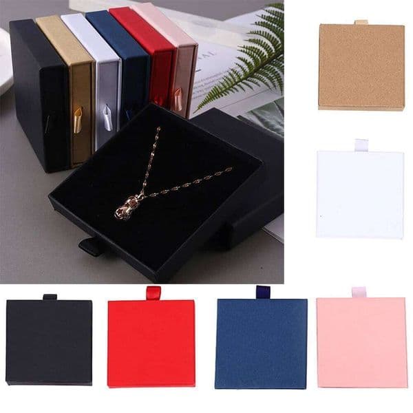 Drawer Jewelry Box For Ring Earring Necklace Bracelet Organizers Storage Cardboard Gift With Sponge Inside Packaging Boxes 26W0310