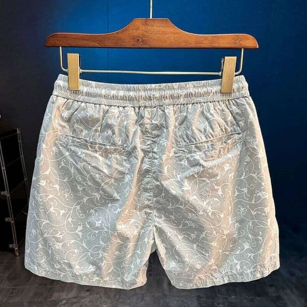 2025 Summer New Trendy Printed 3/4 Casual Shorts for Men, Versatile Outdoor Sports Beach Pants L260310