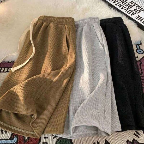 Summer Running for Men Casual Jogging Sport Short Pants Solid Color Drawstring Loose Dry Breathable Gym Sports Shorts S26