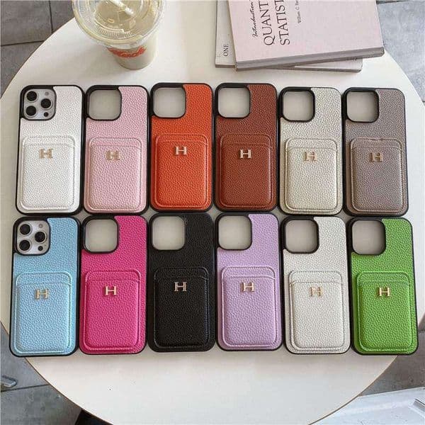 fashion Phone Case Compatible with iPhone 16 Max Leather Card Slot Apple 14 Trendy Brand Phone Case 17 Pro