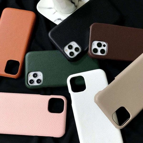 Simple retro lychee pattern phone suitable for iPhone 17 Pro Max cover, Apple 15 protective case