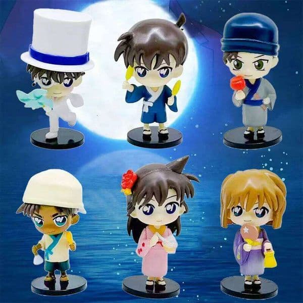 Anime Detective Conan Edogawa Action Figure Model Dolls Collection Kids Toys Kawaii Car Ornament Desktop Decoration C260309