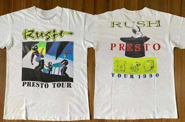 RUSH PRESTO Tour 1990 Rock Concert T-Shirt High-end Luxury Is for Both Men and Women Top Y2k W260310