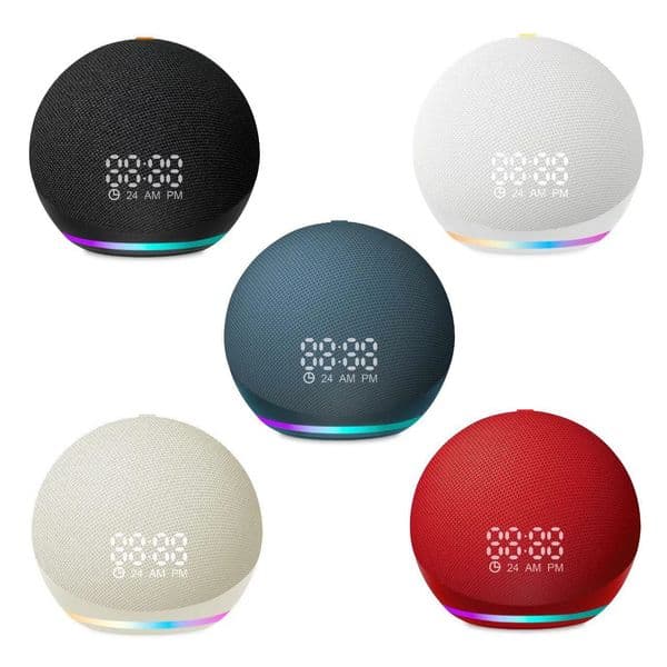Alaxe Bluetooth Speaker with Display, Wireless Wall Mount, Fabric Mini Speaker with Card Slot Desktop